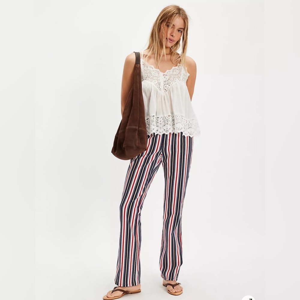 Wrangler x Lainey Wilson Striped Flare Jeans 28x32 - Picture 2 of 16